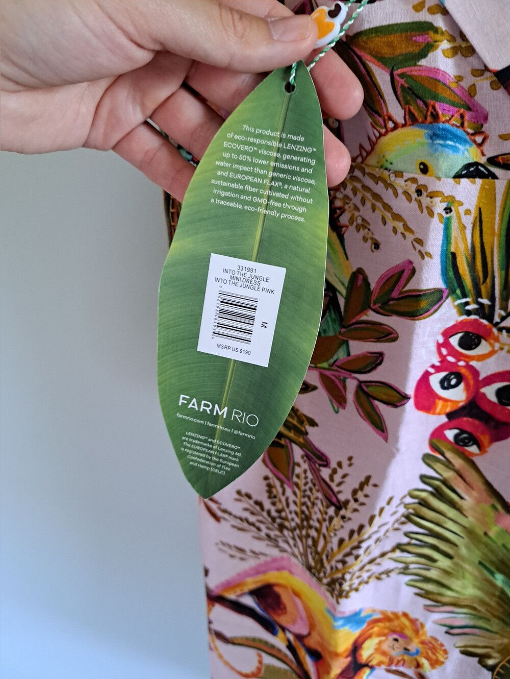 Farm Rio Into The Jungle Ruffled Minidress. - Picture 14 of 14